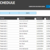 Assignment Schedule Template