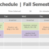 Class Schedule Template