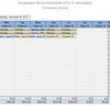 Excel Work Schedule Template