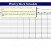 5+ Free Weekly Work Schedule Templates