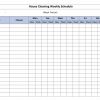 House Cleaning Schedule Template