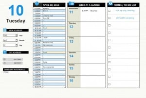 Daily Work Schedule Template