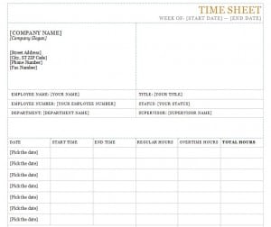 Employee schedule template