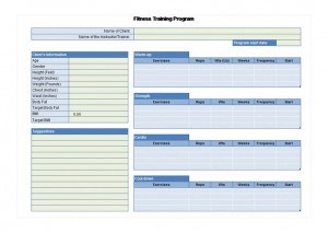 Exercise Schedule Template