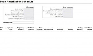 Loan Amortization Schedule Template