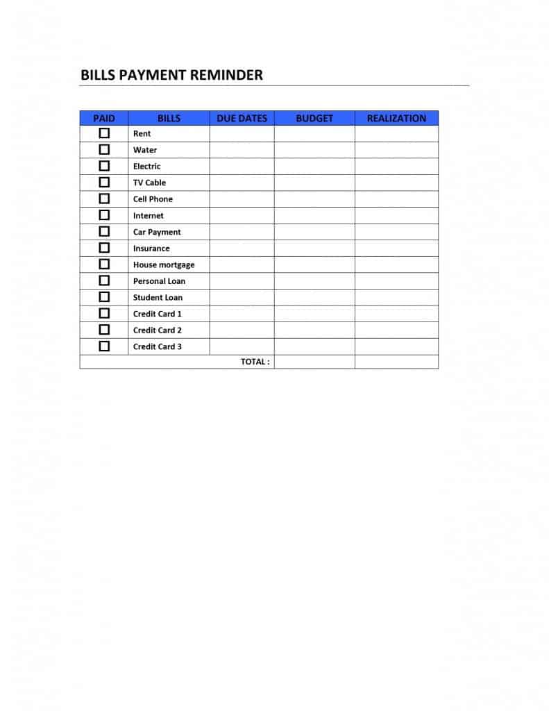 Payment Schedule Template - Word Excel