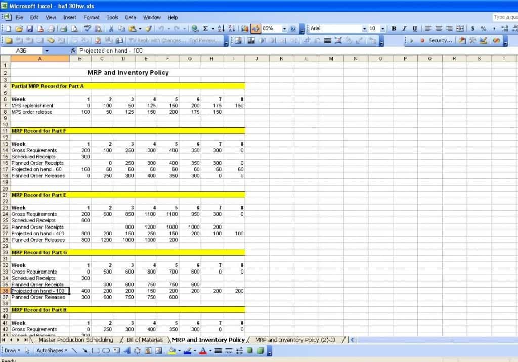 how to make production schedule in business plan