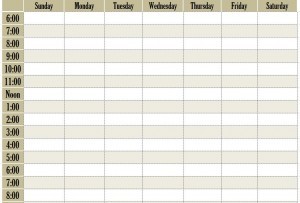  Weekly Schedule Template