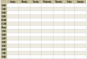 Weekly Schedule Template