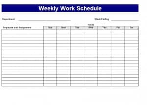 Excel Schedule Maker - Word Excel