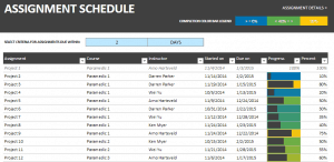  Assignment Schedule Template