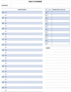 Task schedule template