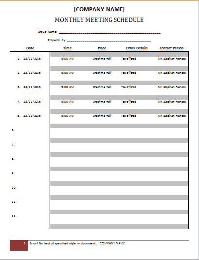 Meeting Schedule Template Word Excel meeting-schedule-template-word-excel