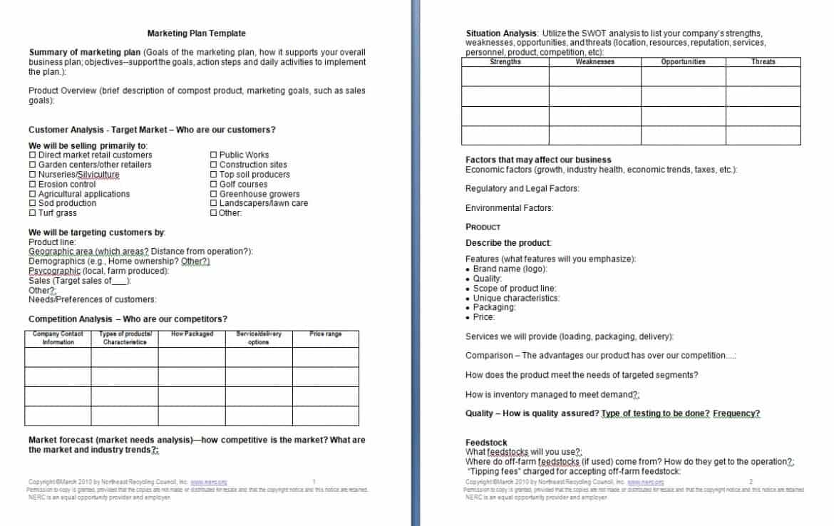 Marketing campaign schedule template