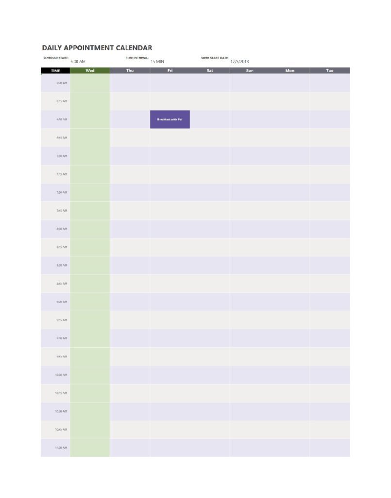 9+ Appointment Scheduling Templates Word Excel