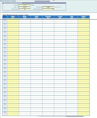5+ Free Work Schedule Templates - Word Excel